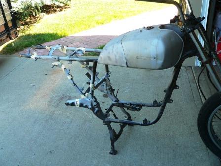 Sandblasted Frame and Tank