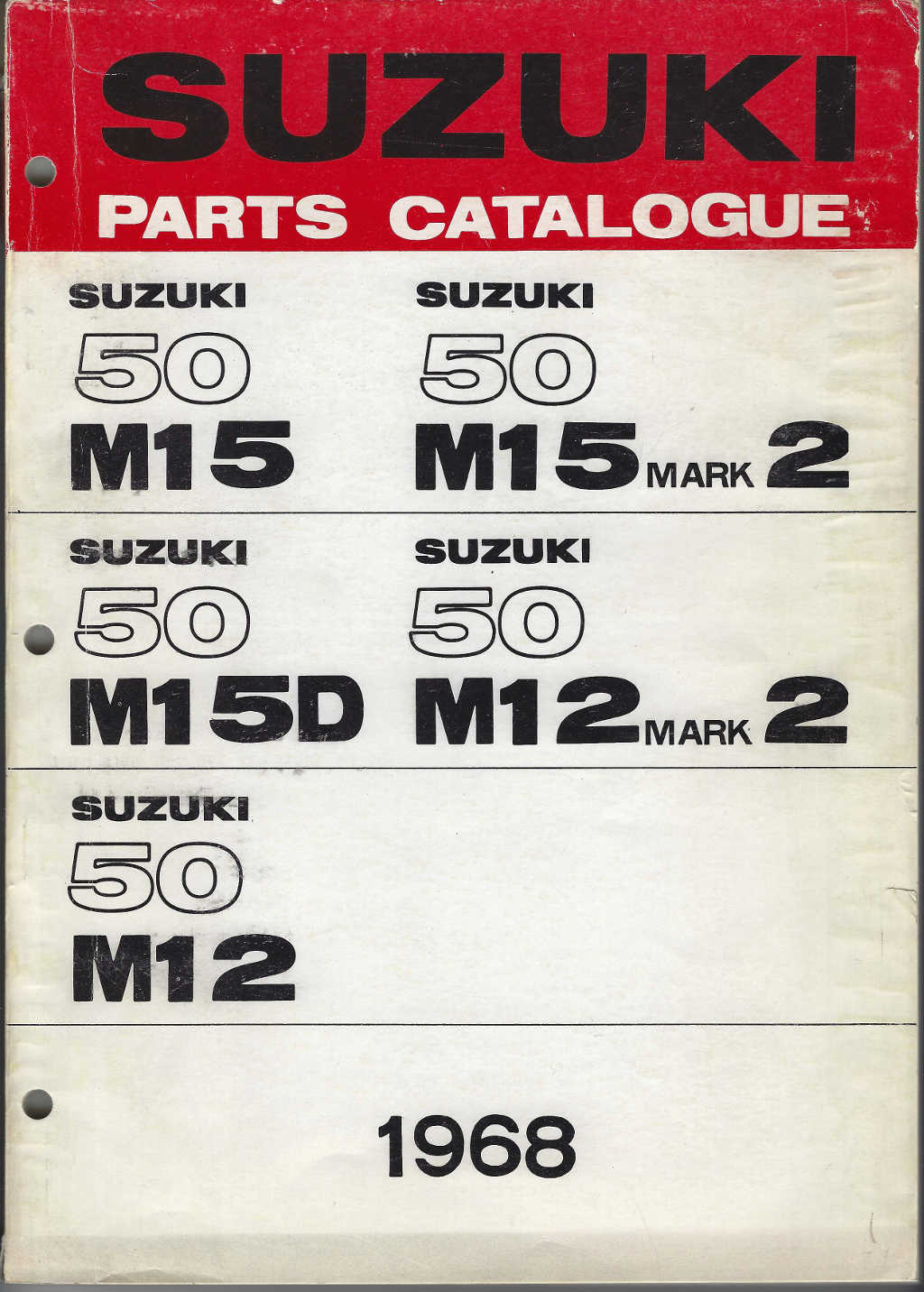 Suzuki M12 M15 M15D   parts & service combo  manual   1963-1968 