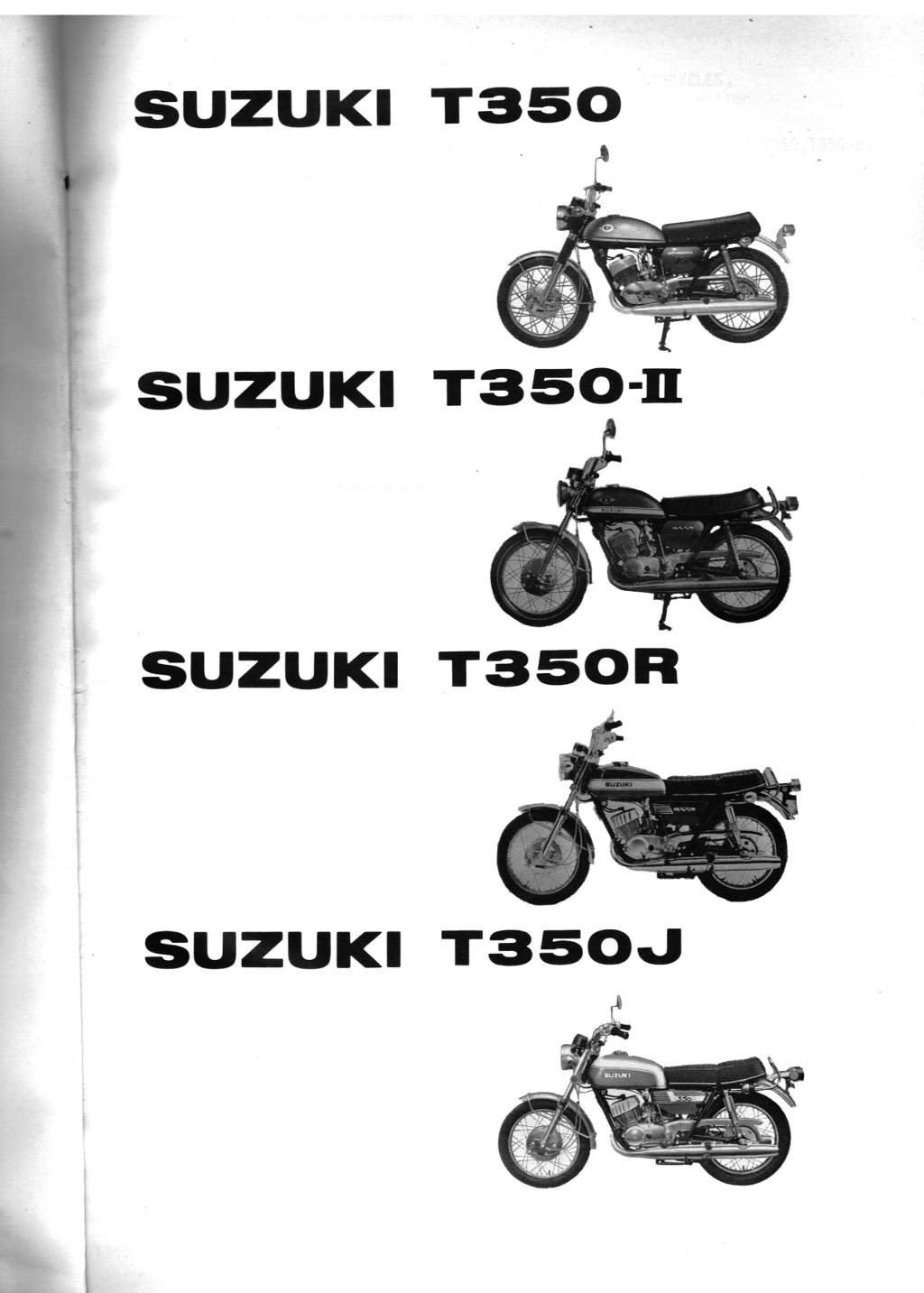 スズキ T350・T350Ⅱ・GT350 パーツリスト B6版 伸ばし
